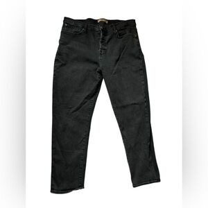 7 For all Mankind Luxe vintage Josefina black denim button fly jeans